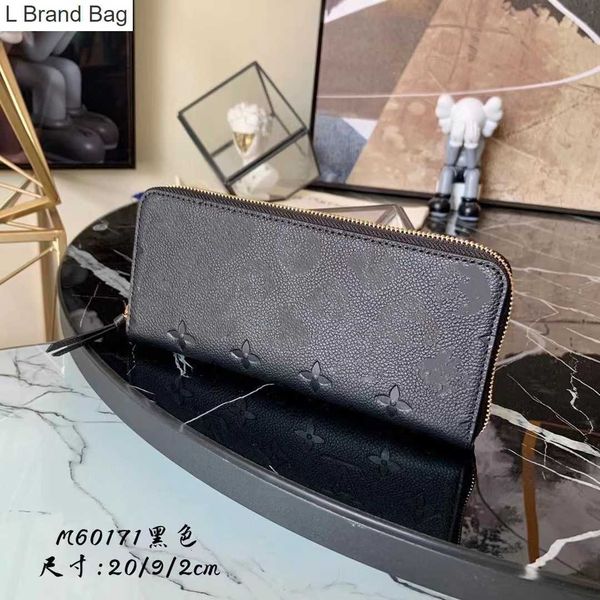 

l bag m60171 wallet women's new cowhide embossed pattern iytj, Black