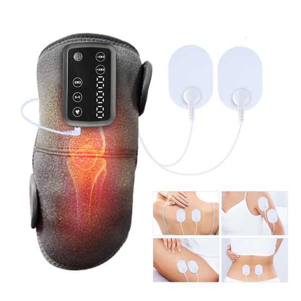 

leg massagers electric knee pad heated massager with ems patch knees physiotherapy osteoarthritis vibration treatment joint massage anti pai