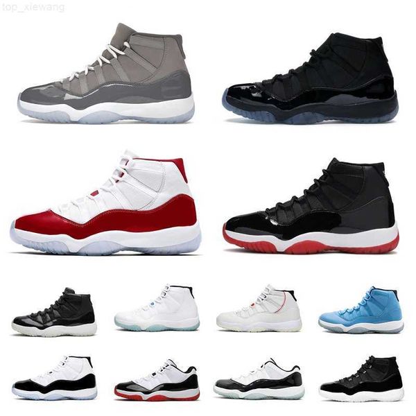 

jumpman 11 basketball shoes mens women retro cherry 11s midnight navy cool 25th anniversary concord cement grey bred gamma blue space jam tr, Black