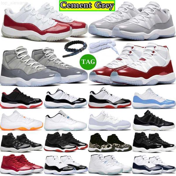 

2023 cement 11 basketball shoes low men women 11s cherry midnight navy lows velvet cool grey 25th bred mens trainers sport sneakers 36-47, Black
