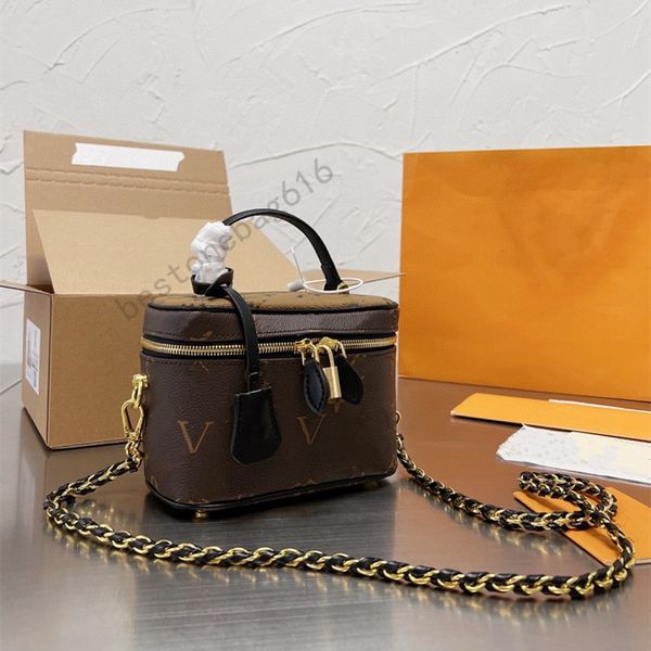 

vanity pm leather shoulder totes crossbody bag designer handbags women with strap cosmetic bags