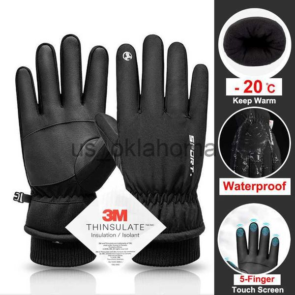 

ski gloves winter keep warm ski gloves men 3m cotton coldproof windproof 10finger touch screen gloves nonslip waterproof cycling glove j2308