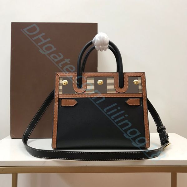 

fashion handbag title luxury designer shoulder bags lady tote bags two-tone bags rivet totes check pattern voluminous evening bags shopping