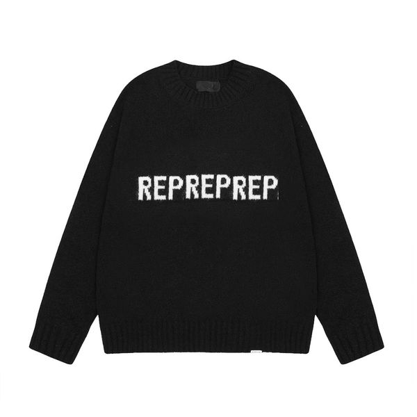 

rep sweatshirts designer pullover cardigan crew neck sweater fashion brand men's reprreesent tide brand wild high street casual america, White;black