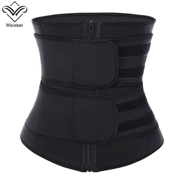 

custom neoprene gray black double belts waist trainer 2 belts waist training underbust corsets, Black;white