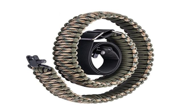 

tactical sling rifle strap qd gun sling shoulder outdoor multifunctional adjustable 7core 550 rope gun strap nylon buckle belt hu5774209
