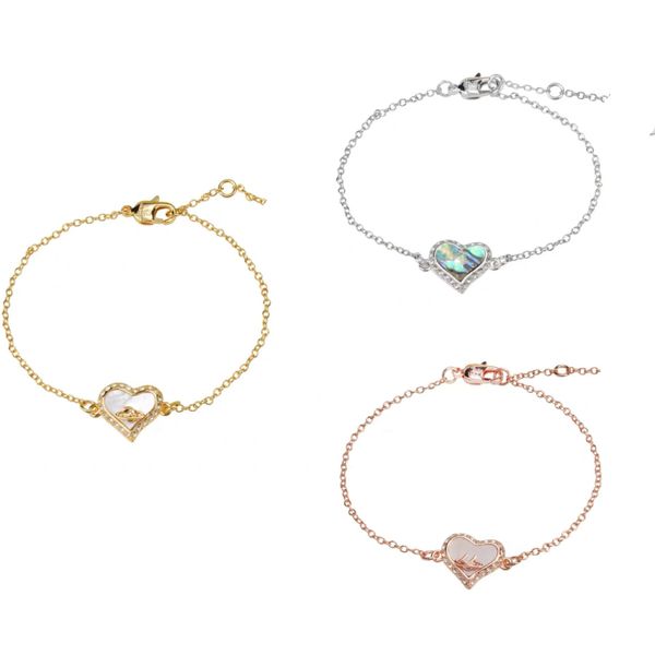 

heart bracelets designer for women mother-of-pearl heart-shaped saturn bracelet luxury famous cjeweler silver gold rose engraved lobster cla, Black