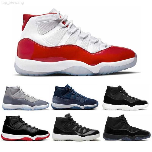 

basketball shoes men women 11s cool grey cement midnight navy jubilee 25th anniversary cherry 11 low mens trainer sports sneakers with box, Black