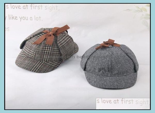 

shower hat winter wool berets for men deerstalker t cap accessories british detective women drop delivery 2021 outdoor hats spor4278280, Black;white