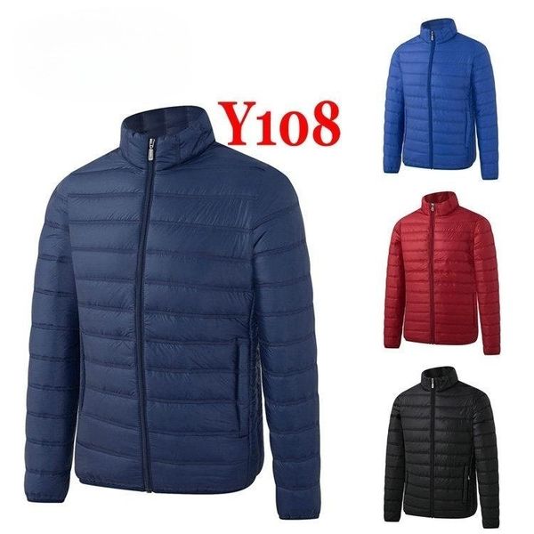 

men's outerwear coats down jackets fashion casual clothes warm comfortable little logo size 2xl-6xl y108, Black