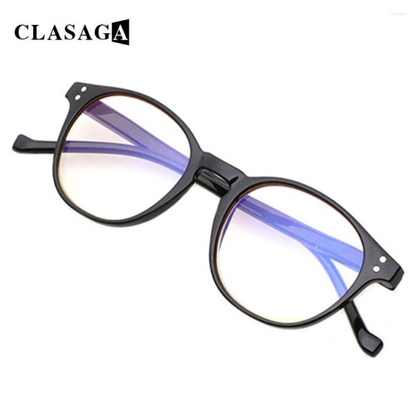 

sunglasses clasaga2 pair men and women universal round anti-blue light reading glasses fashion decoration office anti-fatigue eyewear253, White;black