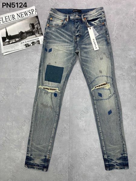 

purple jeans designer ripped jeans for mens fashion motorcycle biker jean pant classic slim pants men jean trouser streetwear, Blue