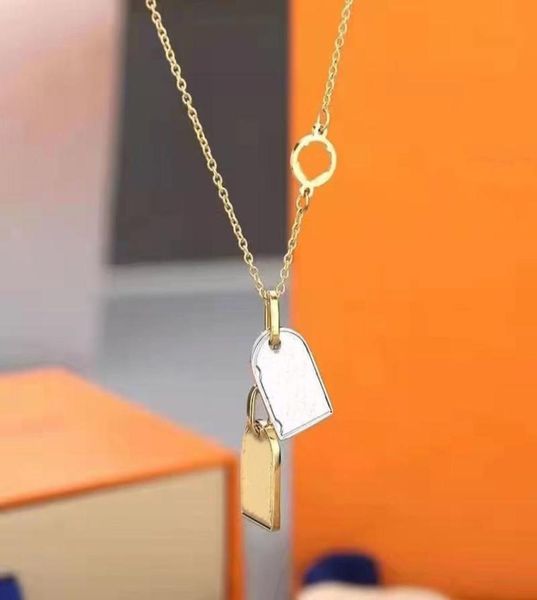 

necklace designer men jewelry 2022 fashion summer luxury women necklaces stainless steel letter flower gold silver for mens gift p4288247