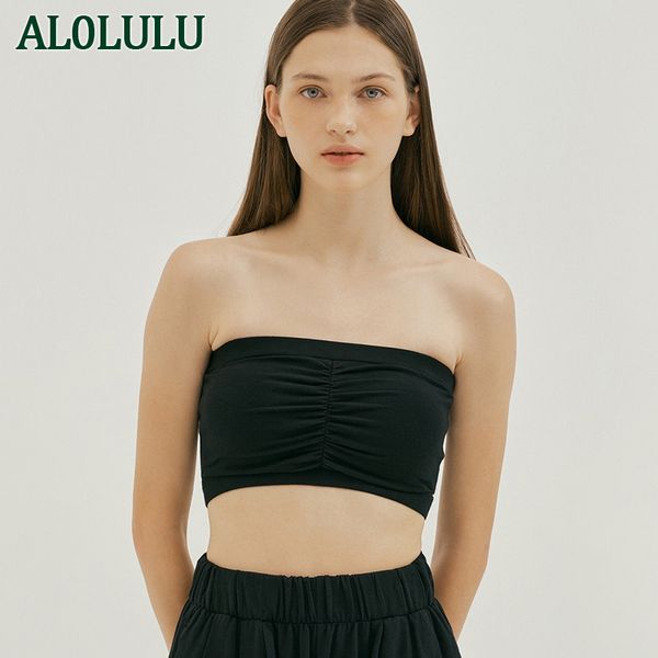 

al0lulu tube vest yoga suit loose sports wide leg pants fitness two-piece set