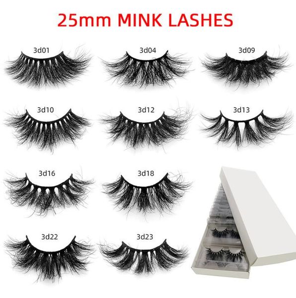 

mink 10 styles 25mm eyelash 3d false eyelash mink lashes in bulk natural long 5d8d false eyelash 3874140
