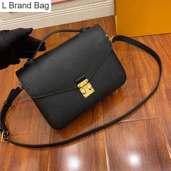 

l bag designer messenger bag genuine leather handbag 25cm luxury flap bag delicate knockoff shoulder bag with yl019 gd7g, Black