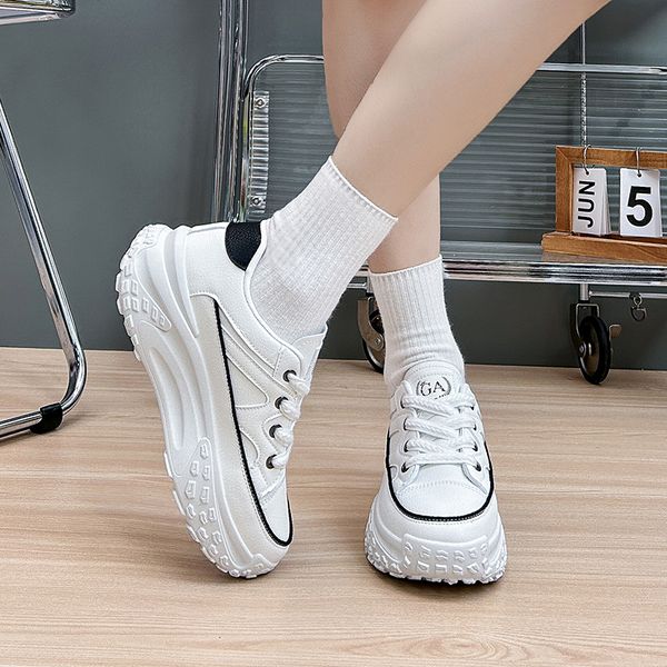 

new women designer casual shoes woman black red white girl outdoor shoe womens fashion design laces sports trainers leather platform sneaker