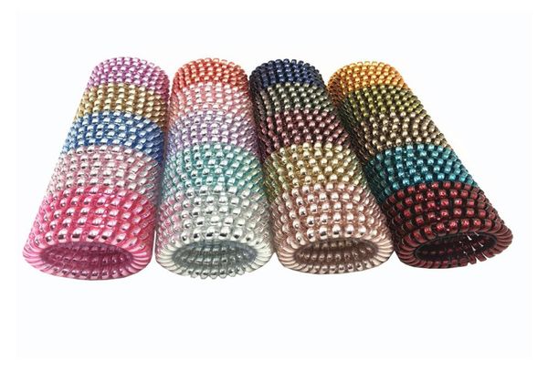 

50pcs/lot 5.5cm telephone coil band wholesale hair rubber ropes assorted colors girls scrunchies jewelry hairband hair accessories bracelet7, Pink