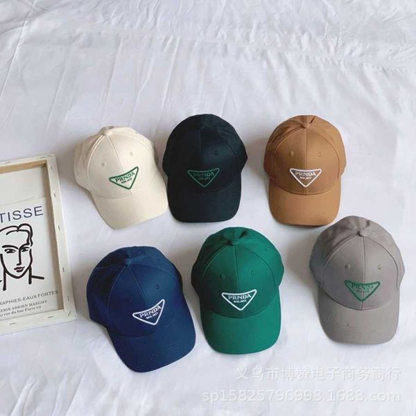 

r luxury hat children's hat women's spring and autumn cap middle large children's triangle letter embroidery baseball boys&#0, Blue;gray