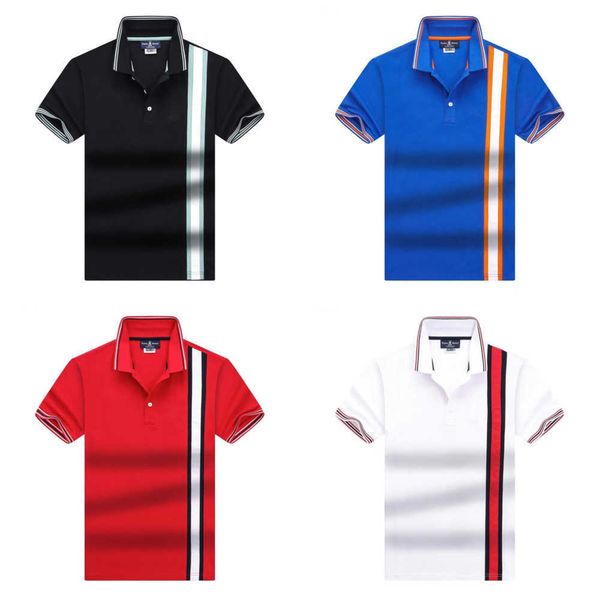 

2023 summer new men's skull rabbit polo shirt short sleeve cartoon embroidery collar solid fashion brand simple 7hwm, White;black
