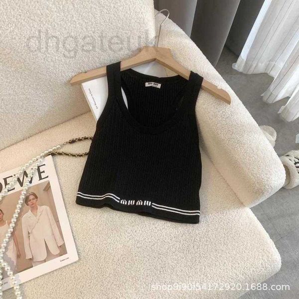 

women's tanks & camis designer summer new niche design ribbon letter printing slim fit versatile tank oame, White