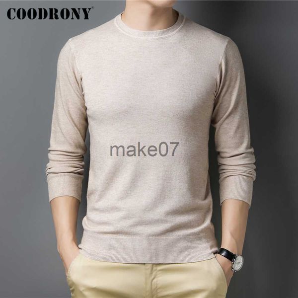 

men's sweaters coodrony brand pure color oneck sweater men clothing autumn winter multicolor knitwear casual soft warm pullover jersey, White;black