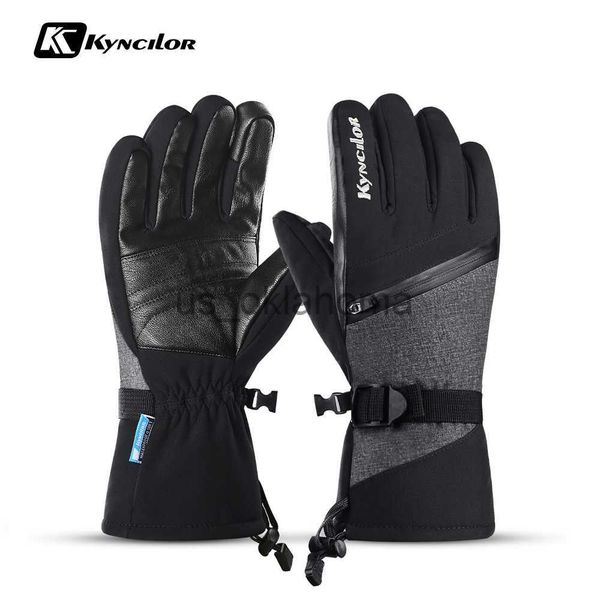 

ski gloves cool winter men women ski gloves touch screen outdoor sports skiing gloves windproof waterproof pu resistance cloth snow j230802