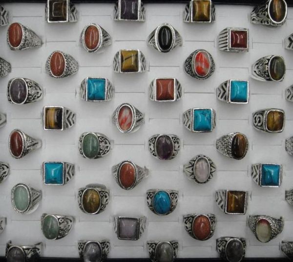 

fashion resin silver plated finger rings for men whole jewelry bulk packs jewelry charm ring 25pcs lot285f6604826, Golden;silver