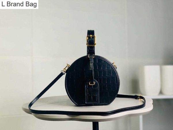 

2023 new 10a 2023fashion luxury r boite chapeau coated canvas true leather crossbody bag luxury handbag luggage handbag crossbody women&#039, Black