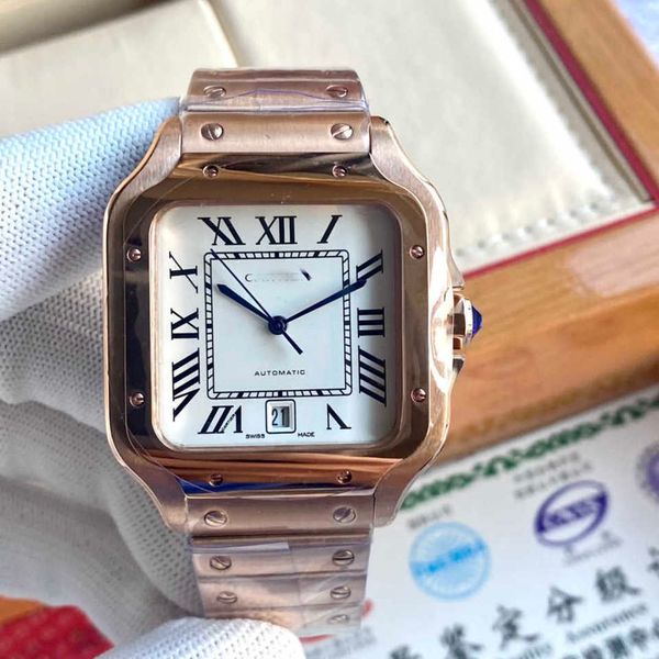 

designer elegance women wrist watch santos watches mechanical movement motre prx de luxe with box 0f0g, Slivery;golden