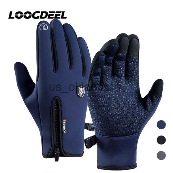 

ski gloves loogdeel winter warm snow skiing gloves windproof waterproof touch screen sports fleece full finger movement fitness ski gloves j