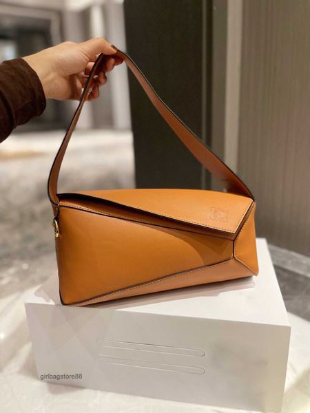 

puzzles lowe fashion designer stitching bags handheld leather bag diagonal 2023 one shoulder women's hobo armpit fakt