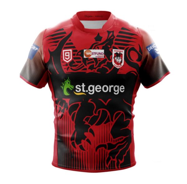 

fw23 2023 st.george dragon nines men's rugby jersey, White;black