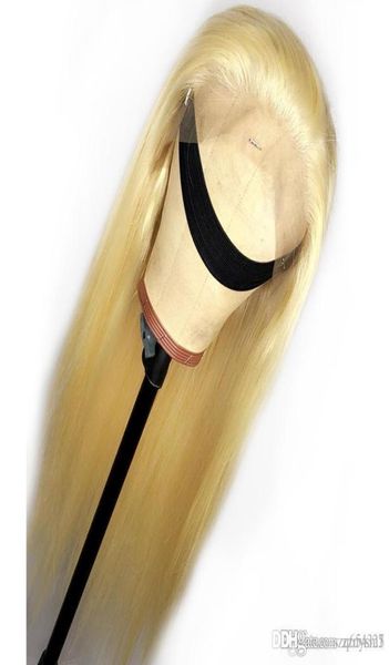 

613 blonde full lace wigs human hair wig glueless brazilian straight wig for women black pre plucked honey blonde wig 130 remy4796657