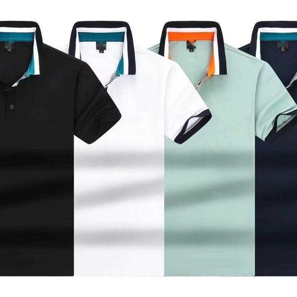 

2023 new boss men's business casual polo short sleeve polo shirt summer rib collar versatile t ivzy, White;black
