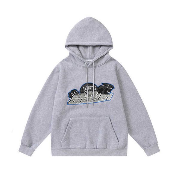 

trapstar designer men hoody hoodies pullover sweatshirts loose long sleeve hooded jumper mens high street women clothing us size 2023 sprin, Black