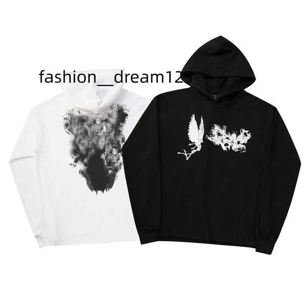 

designer hoodies mens hoodie alphabet portrait women sweatshirts heavy wash sweaters hoody oversized terry pullover hoodies for men hallowee, Black