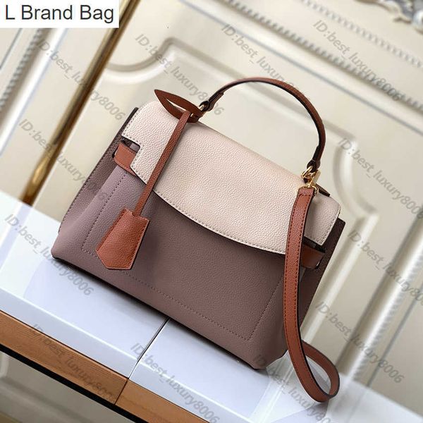 

2023 new 10a mirror luxury handbag solid color designer tote bag real leather fashion one shoulder bag 28cm large capacity crossbody bag mlp, Black