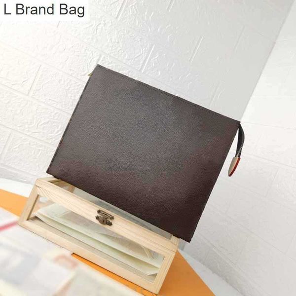 

l bag leather wallet fashion designer wallet universal mens clutch bag woman business casual 43614 handbag coin purse 47542 hpyq, Black