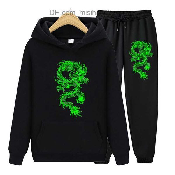 

men's hoodies sweatshirts vintage dragon print loose hoodie women's sweatshirt cute casual pants punk harajuku sports women's, Black