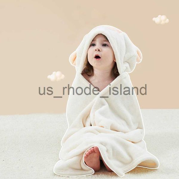 

blankets swaddling baby coral fleece hooded bath towels cloth towel kids thickened cloak bathrobe soft wrap blanket for infants boys girls 1