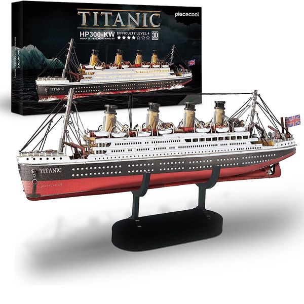 

piececool 3d metal puzzle titanic cruise ship model craft collection brain teaser stress relief toys handmade entertainment for adults and k