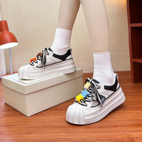 

fashion design lace-up women casual shoes designer woman black red yellow girls womens party play style trainers leather platform sneakers s