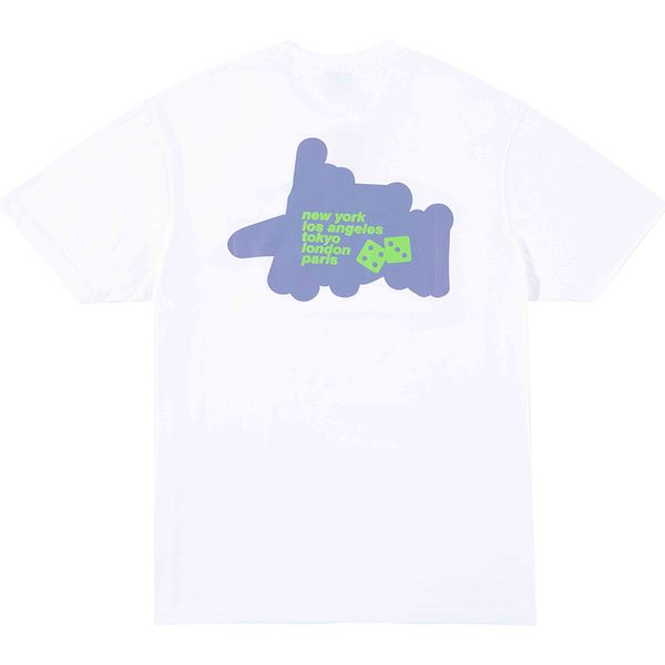 

23ss new woman men's t-shirts high end classic simple silhouette slogan city letter printing tee summer beach breathable fashion street, White;black