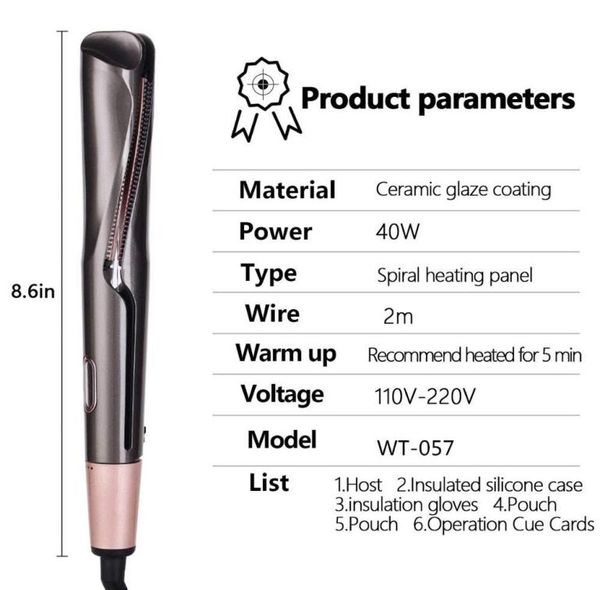

curl and straight confidence 2in1 hair straighteners and hair curler new in s6606 curl straight curling iron flat iron cx2008834478, Black