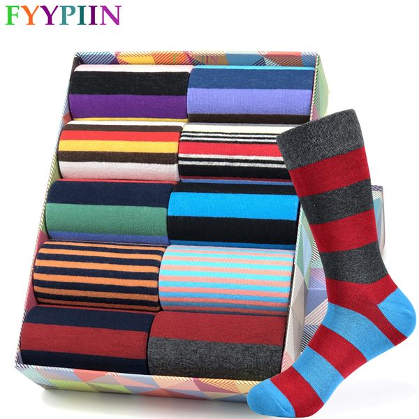 

men s socks brand classic striped combed cotton colorful happy fashion casual harajuku men 230802, Black