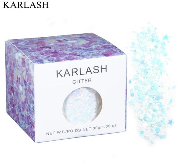 

karlash white glitter nail art decorations mix star heart shiny nail sequins 30g bulk flocking powder for beauty design8116827, Silver;gold