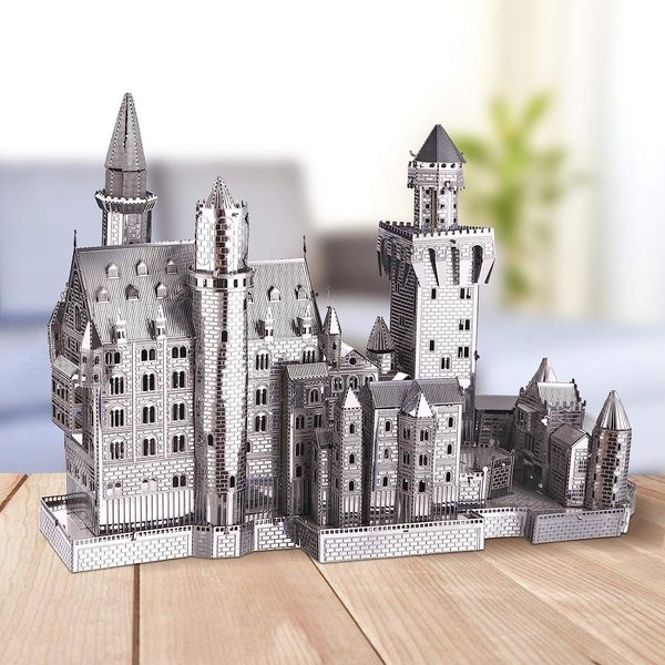 

piececool 3d metal puzzle neuschwanstein castle building model craft collection brain teaser stress relief toys handmade entertainment for a