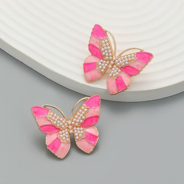 

dropping oil earrings, exaggerated earrings from europe and america, butterfly earrings for girls, Silver