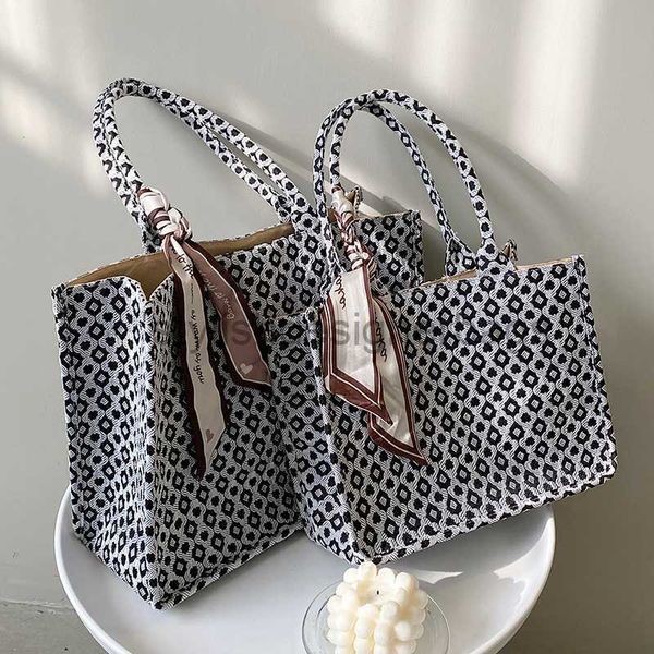 

2023 flower luxury brand jacquard embroidery shopping beach bag large canvas handbag fashion bolsosstylishdesignerbags
